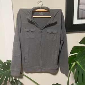 ALFANI SLIM FIT GRAY ZIP UP HOODIE SIZE MEDIUM